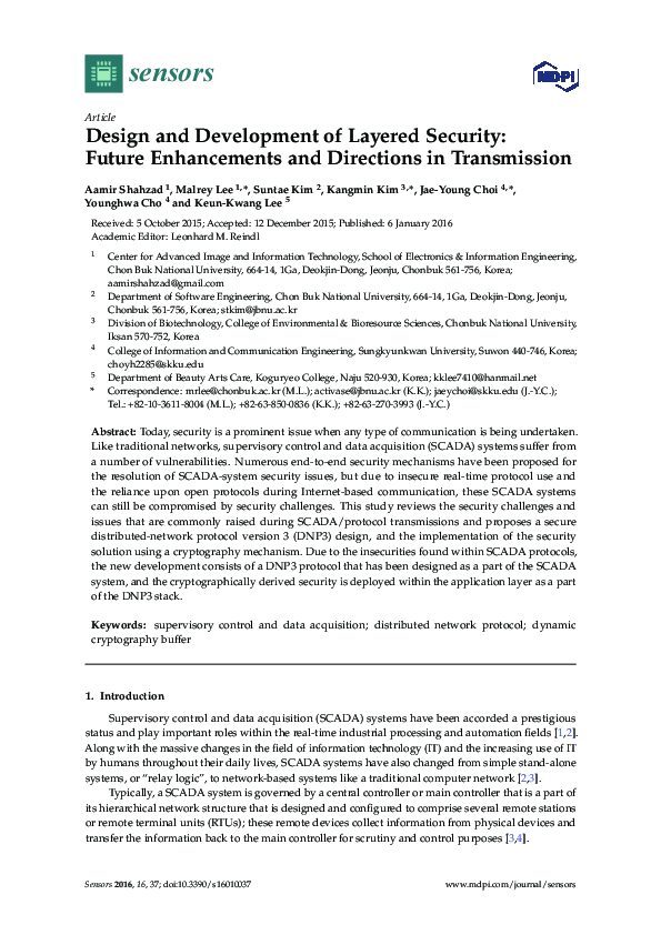 (PDF) Design and Development of Layered Security: Future Enhancements ...