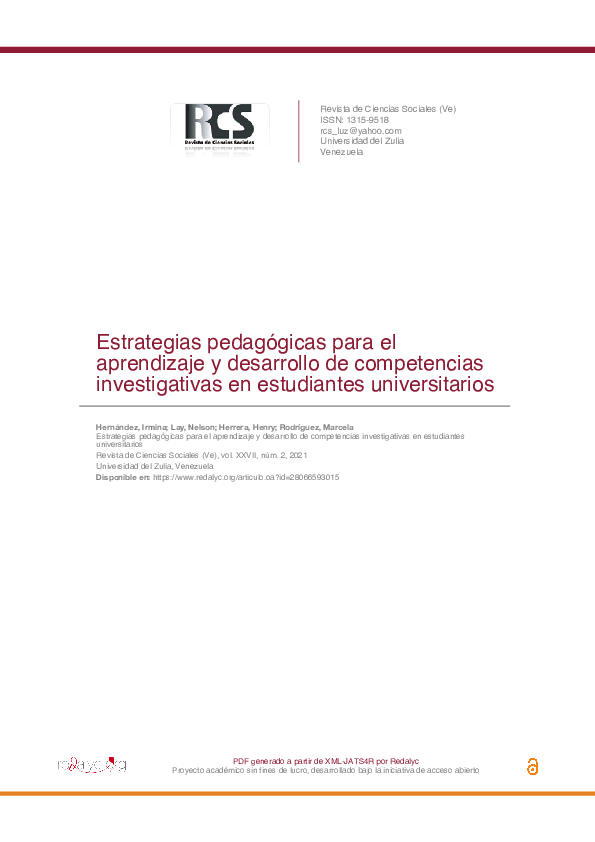 (PDF) Estrategias pedagógicas para el aprendizaje y desarrollo de ...