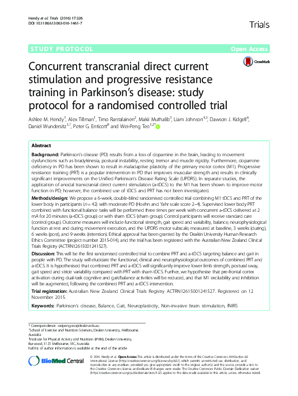 (PDF) Concurrent transcranial direct current stimulation and ...
