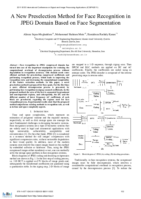 (PDF) A new preselection method for face recognition in JPEG domain ...