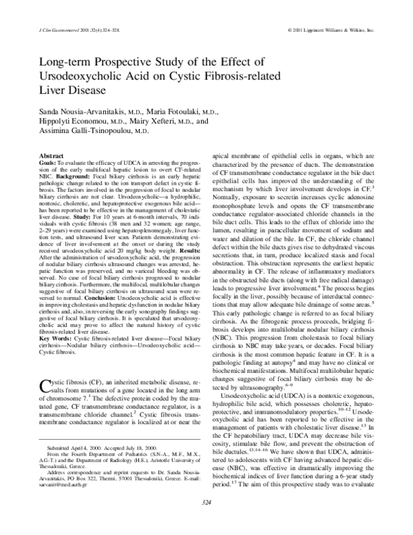 (PDF) Long-term Prospective Study of the Effect of Ursodeoxycholic Acid ...