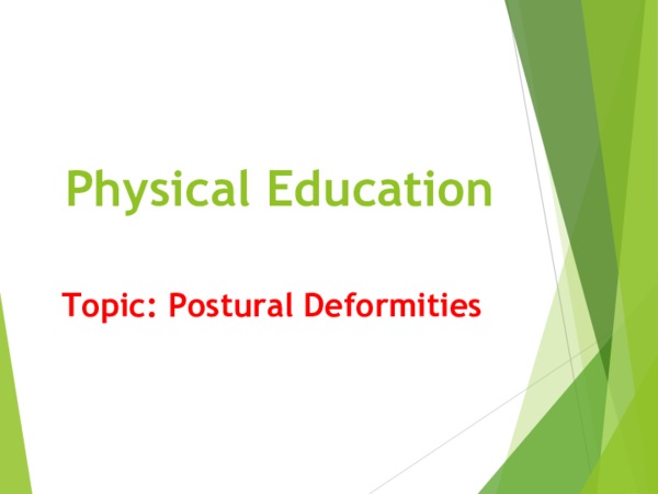 Postural Deformities PPT