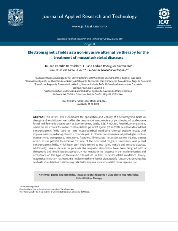 (PDF) Electromagnetic fields as a non-invasive alternative therapy for ...