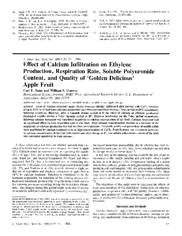 (PDF) Effect of calcium infiltration on ethylene production ...