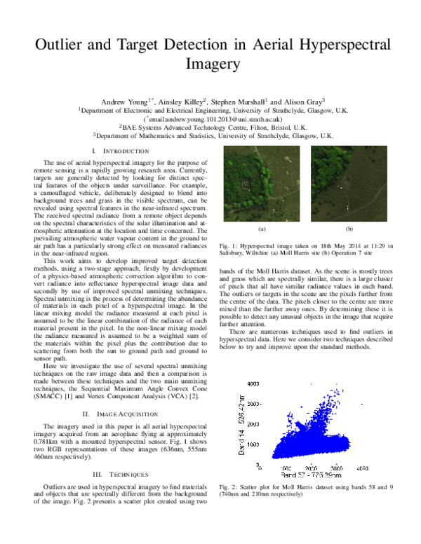 (PDF) Outlier and target detection in aerial hyperspectral imagery