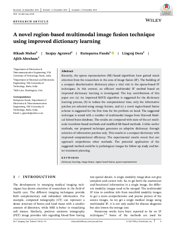 (PDF) A novel region-based multimodal image fusion technique using ...