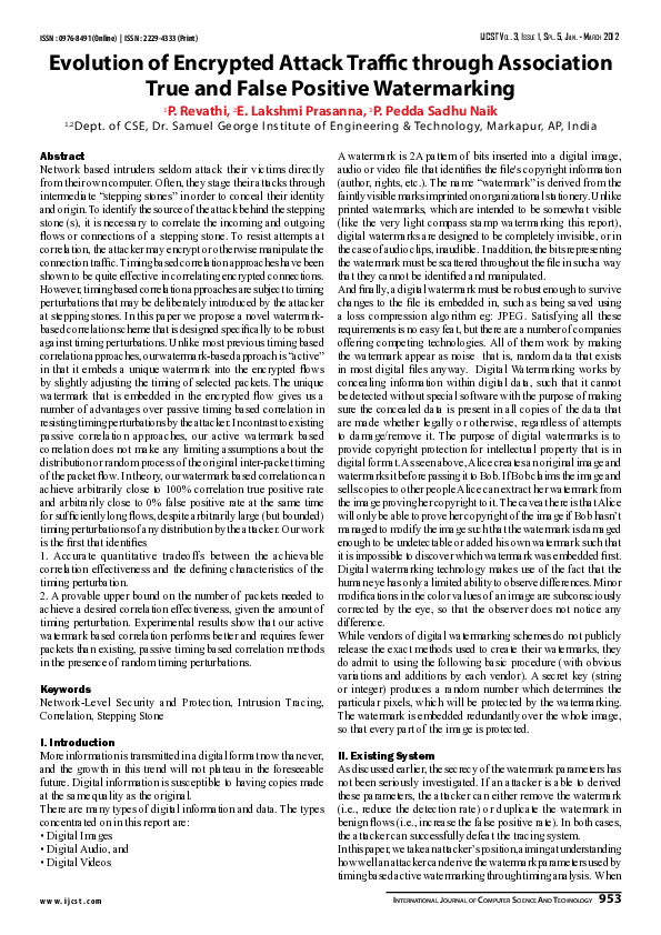 (PDF) Evolution of Encrypted Attack Traffic through Association True ...