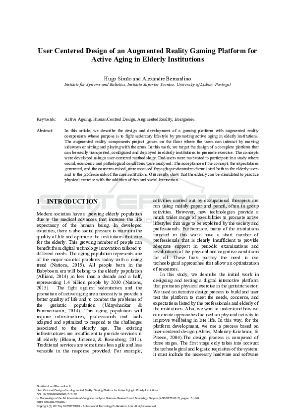 (PDF) User Centered Design of an Augmented Reality Gaming Platform for ...