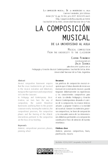 (PDF) La composición musical