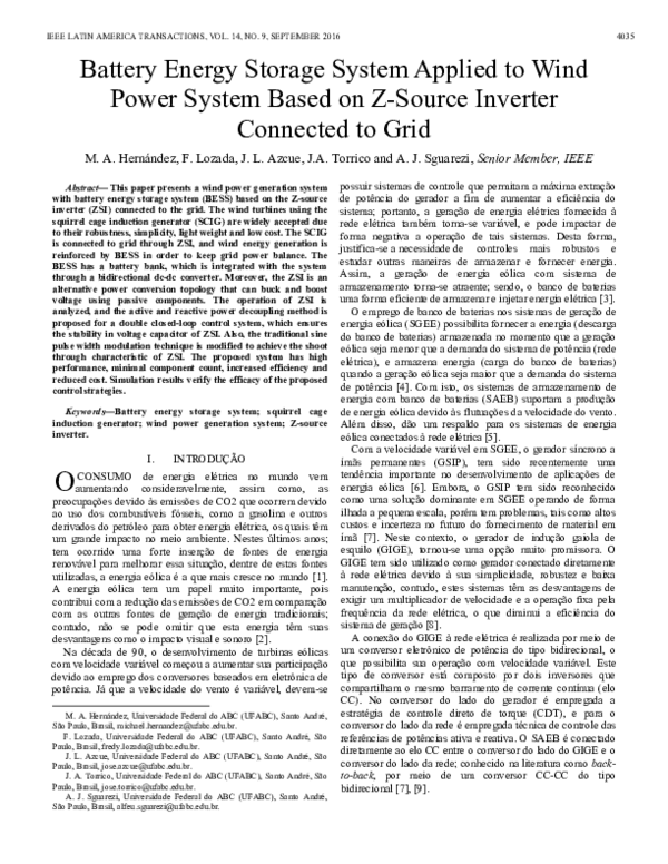 (PDF) Battery Energy Storage System Applied to Wind Power System Based ...