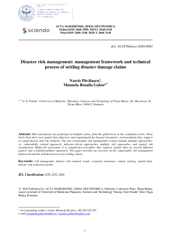 Photo inspiration: Picture Idea: Pdf Disaster Risk Management Management Framework And Technical