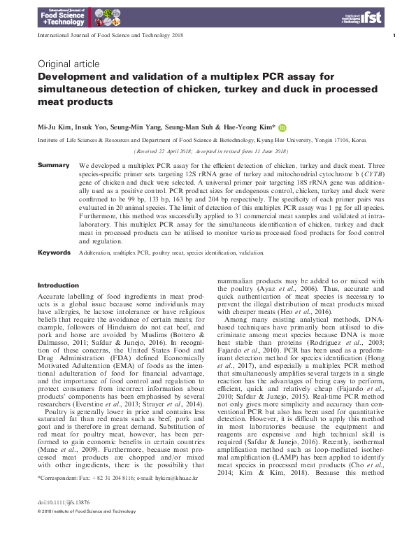 (PDF) Development and validation of multiplex-PCR assay for ...