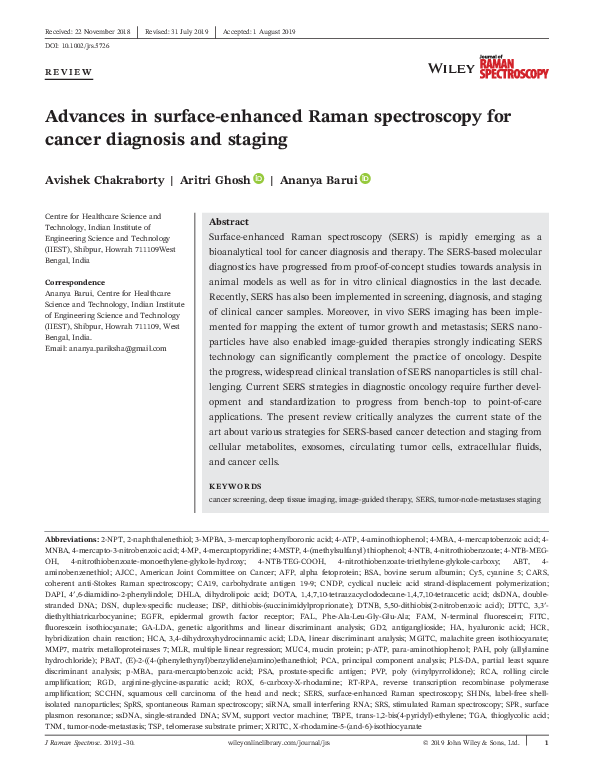 (PDF) Advances in surface-enhanced Raman spectroscopy for hazardous ...