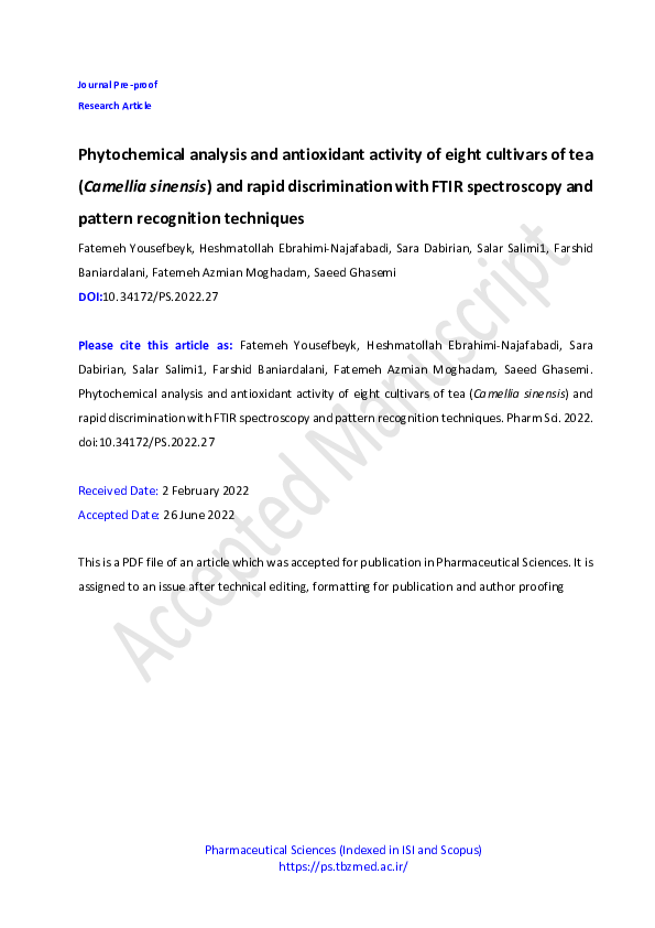 (PDF) Phytochemical analysis and antioxidant activity of eight ...