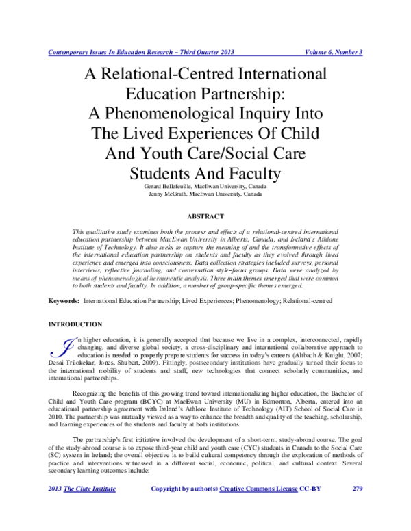 (PDF) A Relational-Centred International Education Partnership: A ...