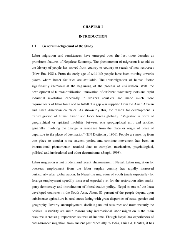 (PDF) An Impact of Male Labour Migration and remittance A Case Study of ...