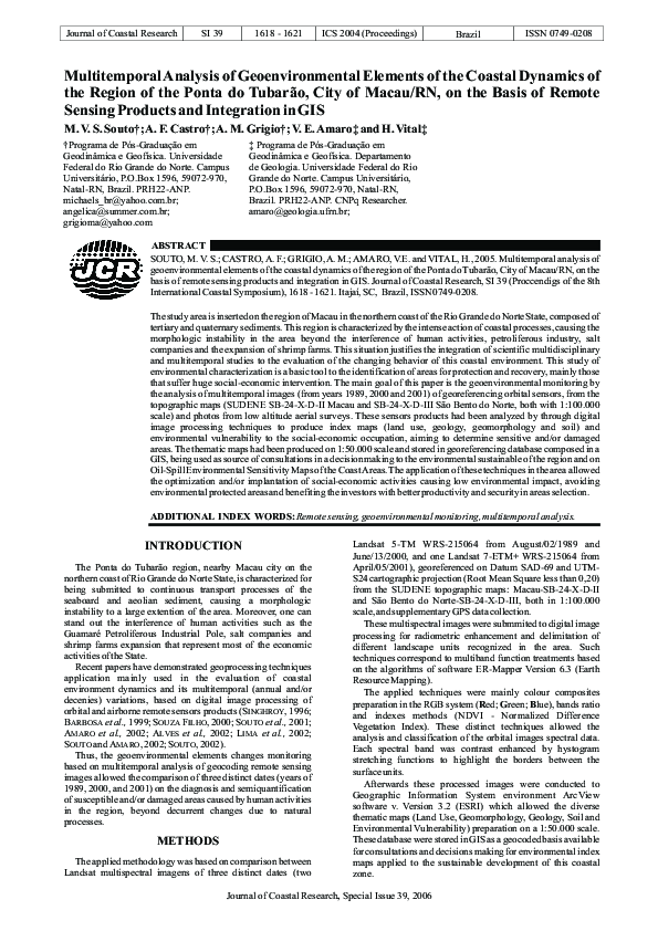 (PDF) Multitemporal Analysis of Geoenvironmental Elements of the ...