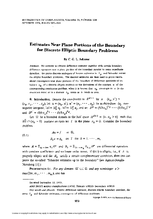 (PDF) Estimates near plane portions of the boundary for discrete ...