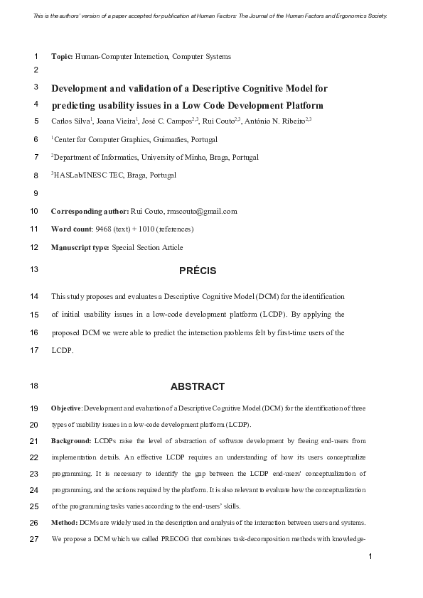 (PDF) Development and Validation of a Descriptive Cognitive Model for ...