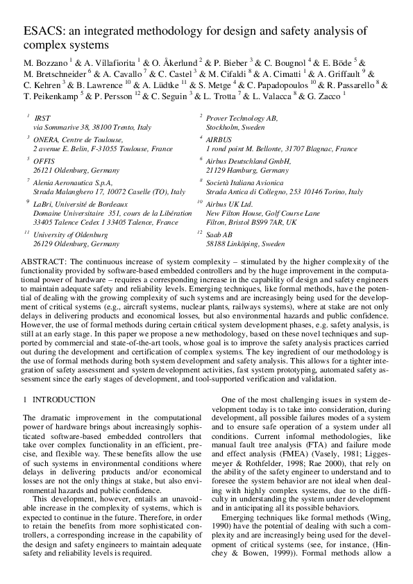 (PDF) ESACS: an integrated methodology for design and safety analysis ...