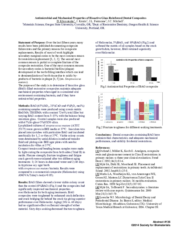 (PDF) Antimicrobial and Mechanical Properties of Bioactive Glass ...