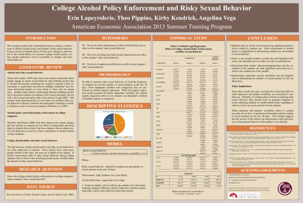 (PDF) College Alcohol Policy Enforcement and Risky Sexual Behavior