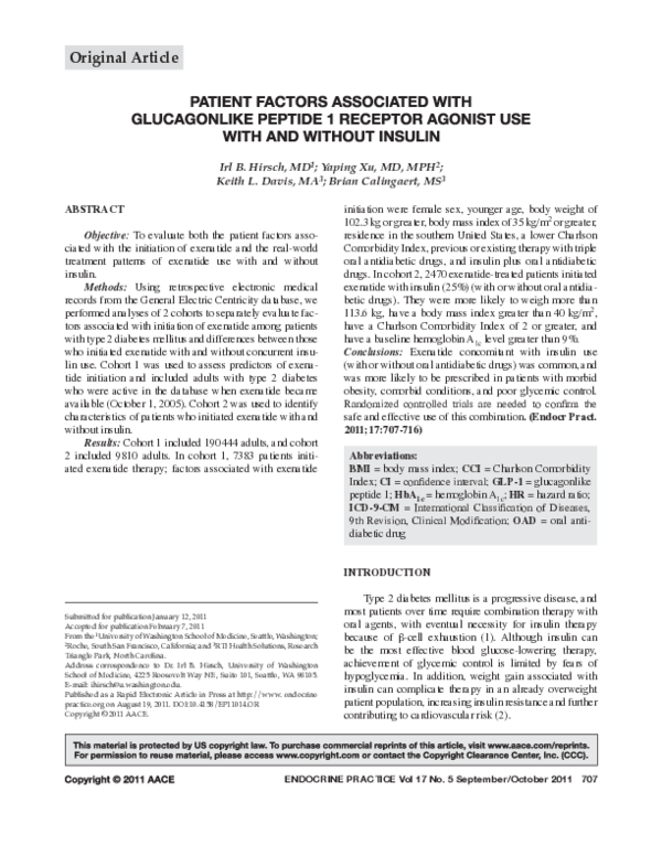 (PDF) Patient Factors Associated with Glucagonlike Peptide 1 Receptor ...