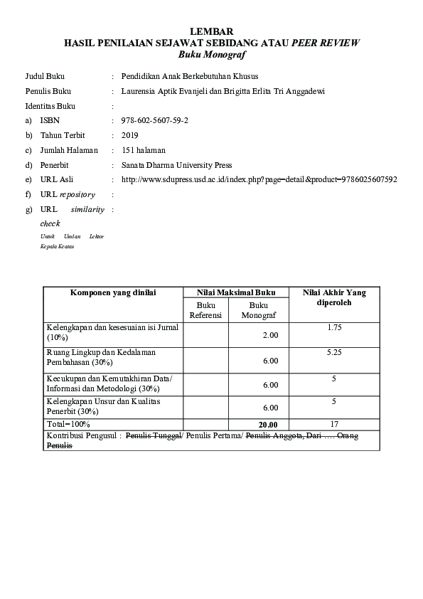 Pdf Pendidikan Anak Berkebutuhan Khusus