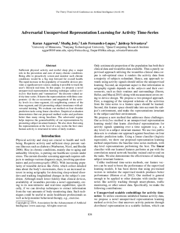 (PDF) Adversarial Unsupervised Representation Learning for Activity ...
