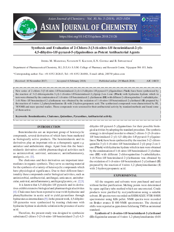 (PDF) ASIAN JOURNAL OF CHEMISTRY ASIAN JOURNAL OF CHEMISTRY