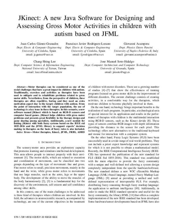 (PDF) JKinect: A new Java Software for Designing and Assessing Gross ...