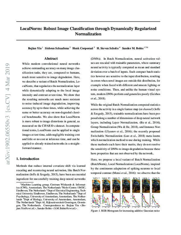 (PDF) LocalNorm: Robust Image Classification Through Dynamically ...