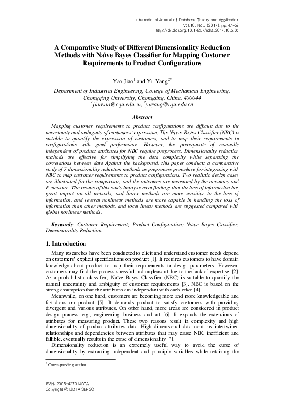 (PDF) A Comparative Study of Different Dimensionality Reduction Methods ...