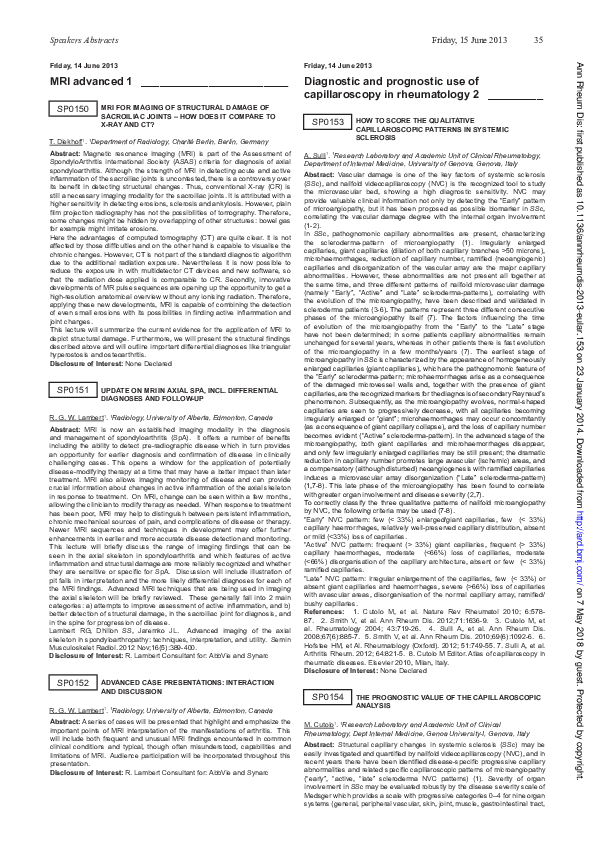 (PDF) SP0153 How to Score the Qualitative Capillaroscopic Patterns in ...