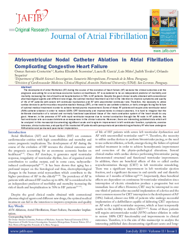 (PDF) Atrioventricular Nodal Catheter Ablation in Atrial Fibrillation ...
