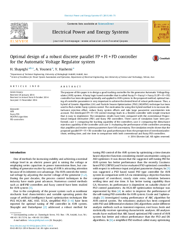 (PDF) Optimal design of a robust discrete parallel FP+FI+FD controller ...