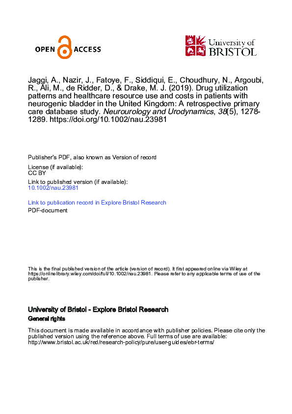 (PDF) Drug utilization patterns and healthcare resource use and costs ...