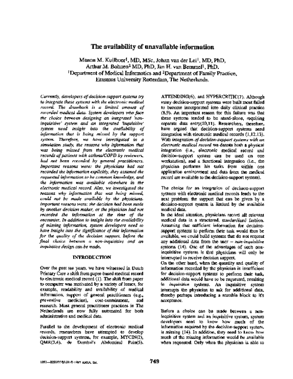 (PDF) The availability of unavailable information