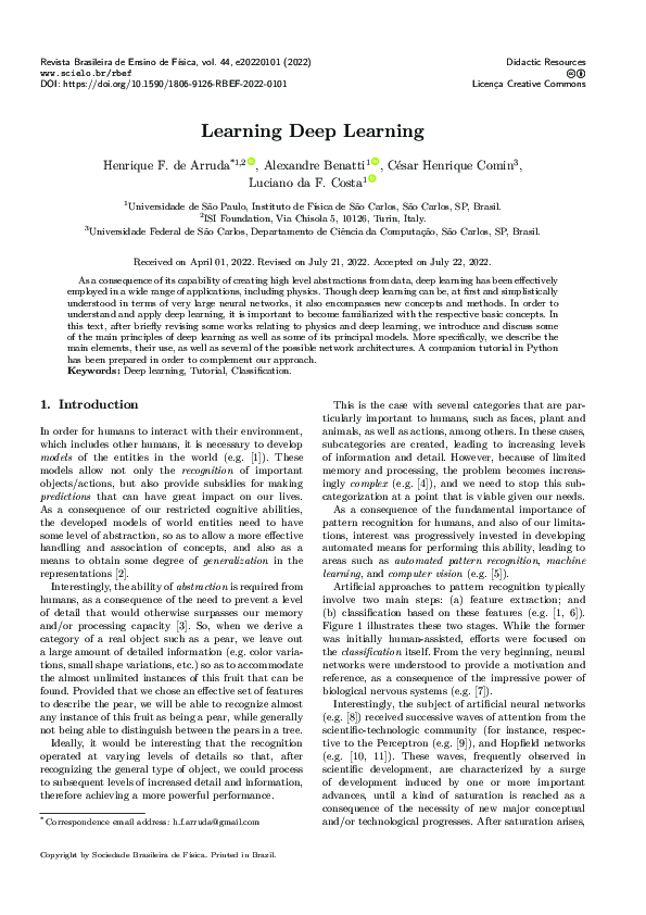 (PDF) Learning Deep Learning