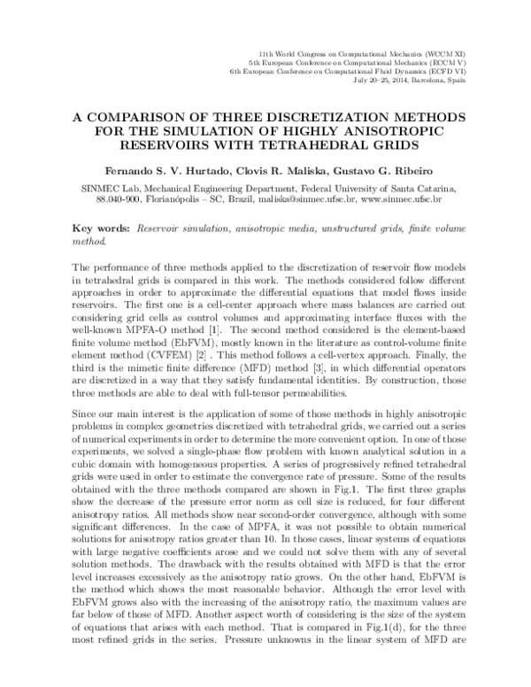 (PDF) A comparison of three discretization methods for the simulation ...