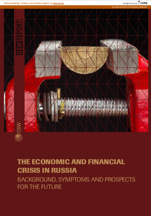 (PDF) The economic and financial crisis in Russia – background ...