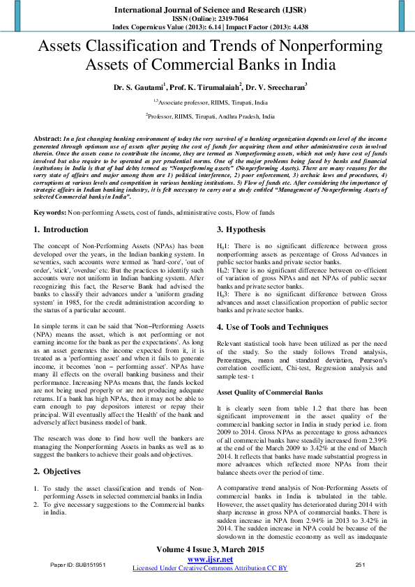 (PDF) Assets Classification and Trends of Nonperforming Assets of ...