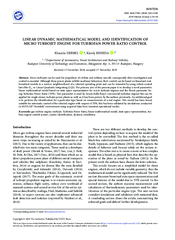 (PDF) Linear Dynamic Mathematical Model and Identification of Micro ...