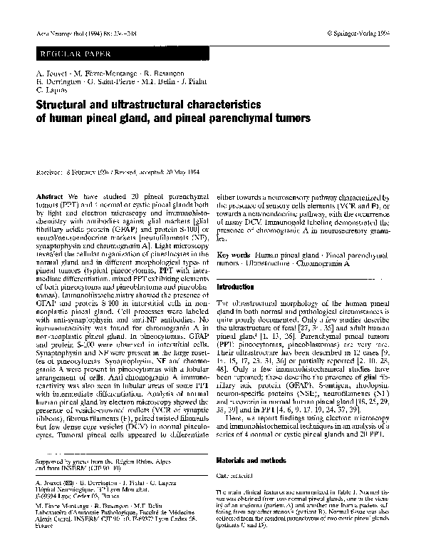 (PDF) Structural and ultrastructural characteristics of human pineal ...