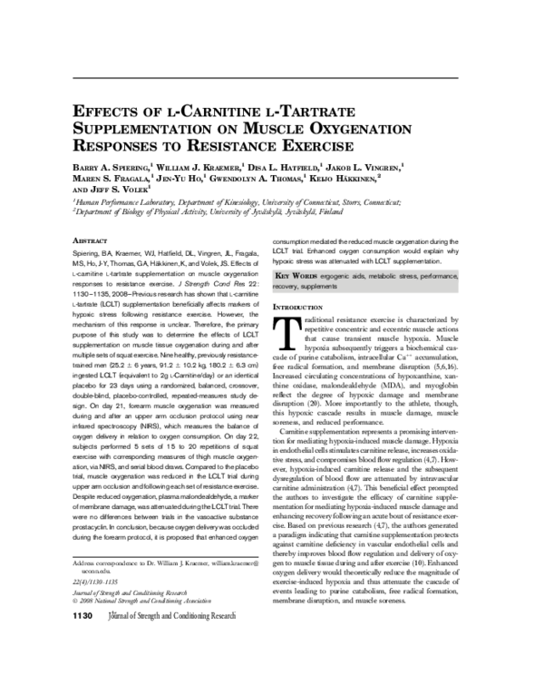 (PDF) The Effects of L-Carnitine L-Tartrate Supplementation on Hormonal ...