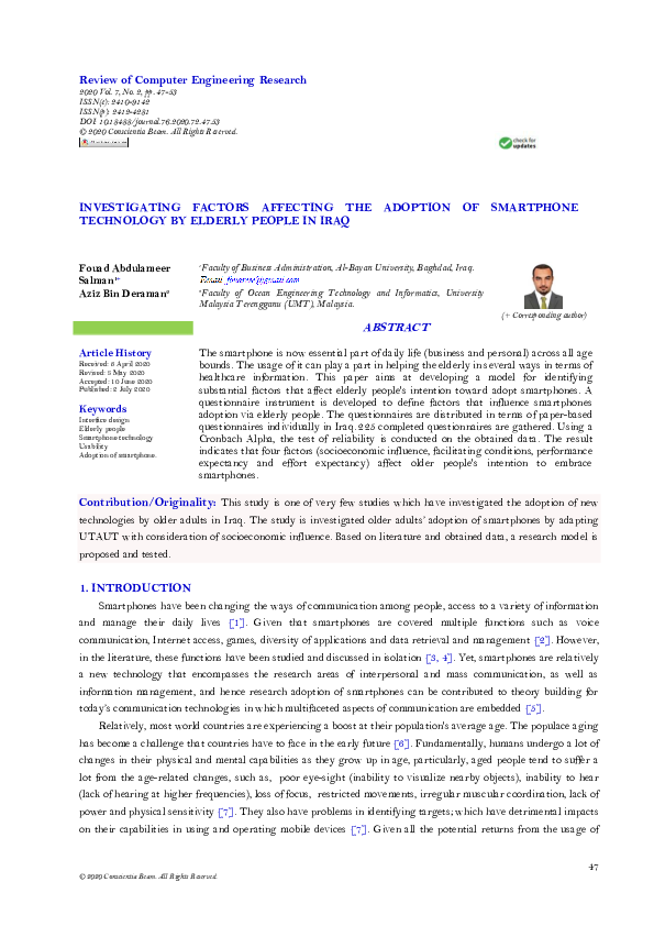 (PDF) Investigating Factors Affecting the Adoption of Smartphone ...