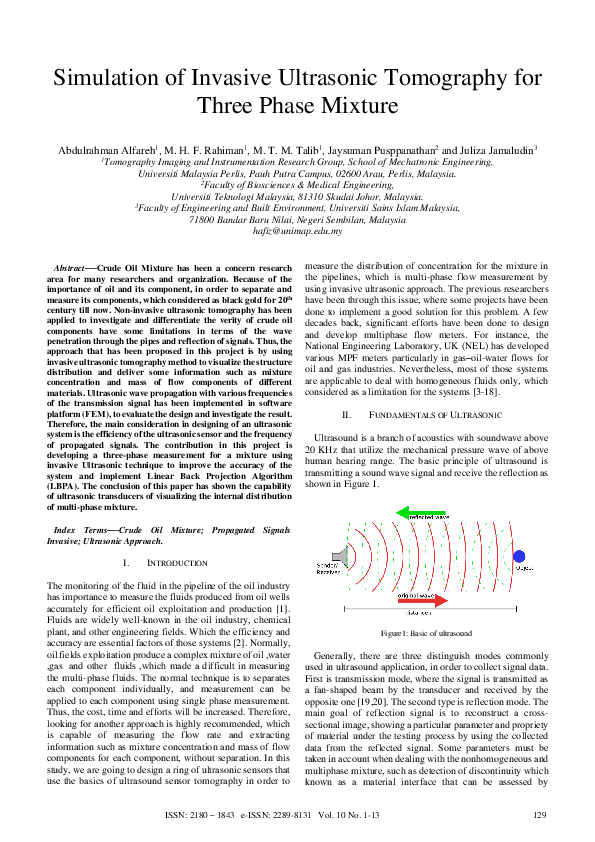 (PDF) Simulation of Invasive Ultrasonic Tomography for Three Phase Mixture