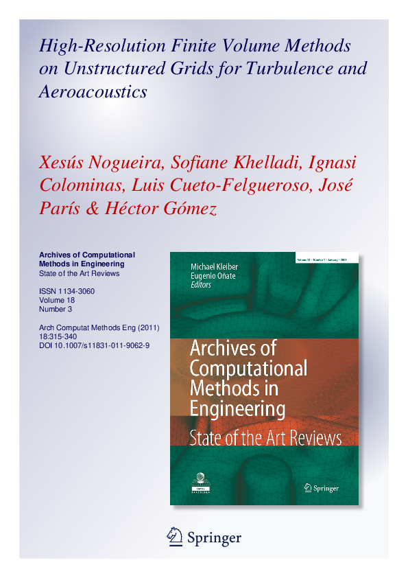 (PDF) High-Resolution Finite Volume Methods on Unstructured Grids for ...