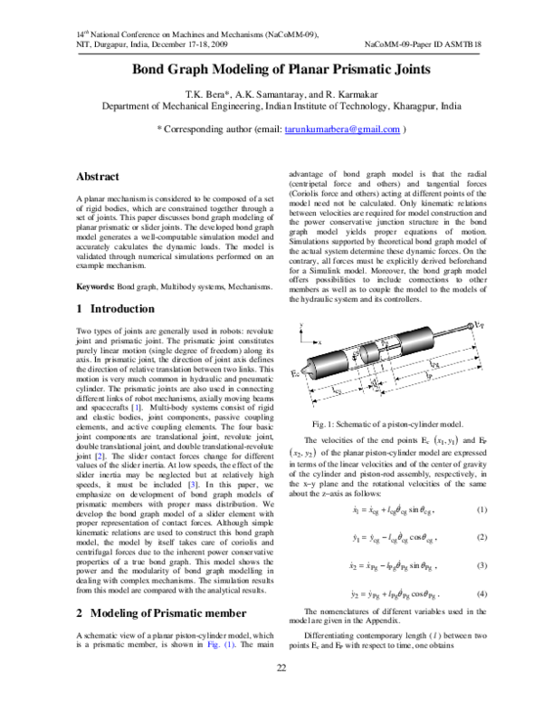 (PDF) Bond graph modeling of planar prismatic joints