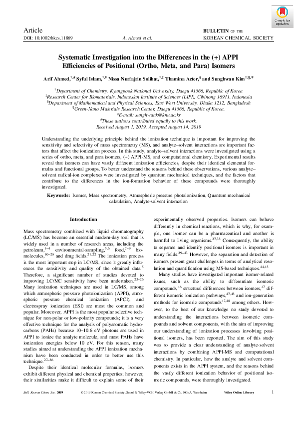(PDF) Systematic Investigation into the Differences in the (+) APPI ...